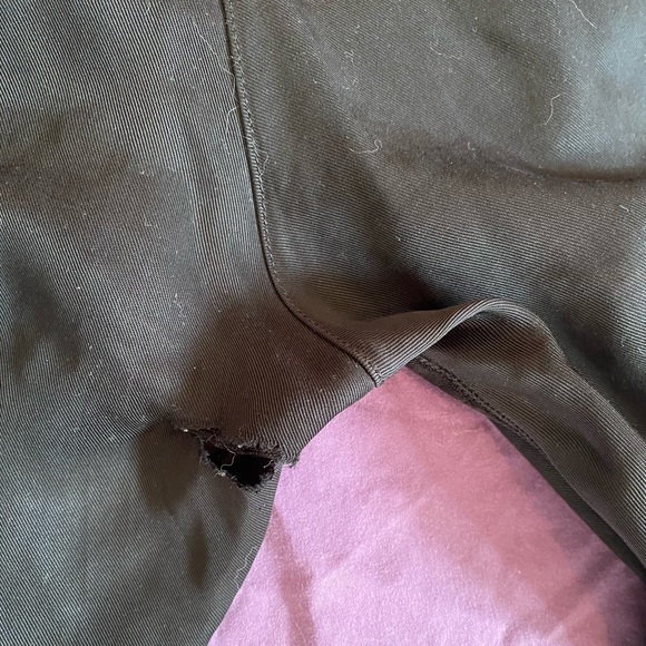 Wilfred black silky elastic waist pants w damage - Picture 2 of 5